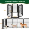 Yaheetech Puppyren, 8 panelen, 120 cm hoog, metaal, met Productafbeelding-voorbeeld 3