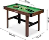 Tavolo da biliardo 122 x 61 x 76 cm NS-807 marrone scuro Anteprima dell’immagine prodotto 5