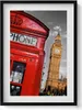 Telefonzelle und Big Ben - England– Wandbild mit Rahmen – Produktbild-Vorschau 1