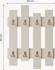 Wandgarderobe 'Raseborg' met 16 haken, 60 x 80 cm, beige Productafbeelding-voorbeeld 5