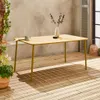 sweeek - Gartentisch aus Stahl 6-8 Plätze - Ocker Produktbild-Vorschau 3