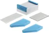 A set of vacuum cleaner filters, including a main HEPA filter with blue accents, and several smaller foam and paper filters. Anteprima dell’immagine prodotto