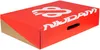 A red cardboard box with white branding and a cut-out handle. Produktbild-Vorschau