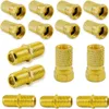 SET 10x F-Stecker 5x F-Verbinder vergoldet 7,00mm HD Produktbild-Vorschau 3