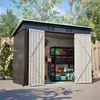 Metall Gerätehaus Gartenhaus mit Pultdach Fundament Produktbild-Vorschau 4