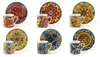 A collection of six espresso cups and saucers, each with a unique, colorful, and intricate pattern. Anteprima dell’immagine prodotto