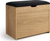 A shoe cabinet with a seat on top. Náhľad obrázku produktu
