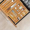 Relaxdays Besteckkasten, ausziehbar, 8–11 Fächer, HxBxT: Produktbild-Vorschau 4