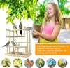 Dřevěný pódium (39,9 x 25,9 x 45,5 cm) s podavačem krmiva, Náhled obrázku produktu 4