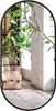 Miroir ovale 80 x 40 cm avec cadre en aluminium laqué noir, Voir les images du produit 1