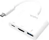 LogiLink 0.14m, 2xUSB-C/HDMI+USB A, Weiß, 1920 x 1080 Produktbild-Vorschau 1