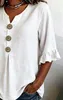 Blouse pour femmes ASKSA, en mousseline, style t-shirt, Voir les images du produit 3