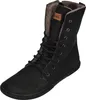 A black lace-up boot with a fur lining is shown against a white background. Anteprima dell’immagine prodotto