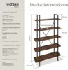 Product information and dimensions for a bookshelf. Náhled obrázku produktu
