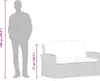 2-Sitzer-Gartensofa mit Kissen Schwarz 124 cm Poly Rattan Produktbild-Vorschau 8