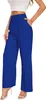 FUNYYZO Damen Hose High Waist Weites Bein Blau XL Produktbild-Vorschau 1