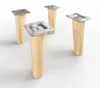 4x sossai Holzfüße rund - gerade Ausführung 12cm Buche Produktbild-Vorschau 3