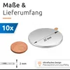 ECENCE Neodym Magnete 10 Stück - rund selbstklebend - Produktbild-Vorschau 4