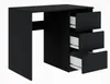 A black desk with three drawers, two of which are partially open. Náhled obrázku produktu