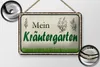 Blechschild Spruch 18x12cm mein Kräutergarten Garten Produktbild-Vorschau 2