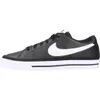 A side view of a black Nike Court Legacy NN shoe with a white Nike swoosh. Produktbild-Vorschau