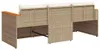 vidaXL Gartensofa mit Kissen 3-Sitzer Beige Poly Rattan Produktbild-Vorschau 5