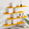 Schwebendes Regal 4 pcs Senfgelb 80 x 18 x 2,5 cm Stahl Produktbild-Vorschau 3