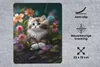 MuchoWow® Mauspad Mousepad Kätzchen - Illustration - Blumen Produktbild-Vorschau 2