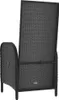 vidaXL Gartenstühle 2 Stk. Poly Rattan Schwarz Produktbild-Vorschau 6
