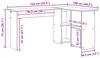 vidaXL Scrivania con ripiano Bianco 142 x 102 x 73 cm Anteprima dell’immagine prodotto 8