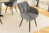 riess-ambiente Drehbarer Retro Stuhl AVIGNON grau Chenille Produktbild-Vorschau 7