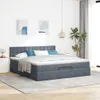 vidaXL Ottoman-Bett mit Matratze & LEDs Dunkelgrau 160x200 Produktbild-Vorschau 4
