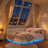 Łóżko młodzieżowe INONEFT 140x200 z oświetleniem LED, Podgląd zdjęcia produktu 1