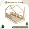 Crazy Pine Lit de maison 90x190 cm - Lit d'enfant en bois Voir les images du produit 3