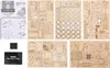 A collage of images showing wooden puzzle pieces for a heavy truck model, along with instructions and packaging. Náhľad obrázku produktu