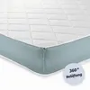 A close-up view of a mattress corner. Produktbild-Vorschau