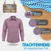 Trachtenhemd  für Lederhosen Langarm Trachtenmode mit Produktbild-Vorschau 8