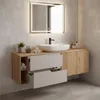RODAN | Mobile Sottolavabo - Marrone e Beige - 140 cm - Con Anteprima dell’immagine prodotto 3