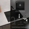 GRANMASTER Magma Granitspülbecken Komplett-Set Schwarzer Produktbild-Vorschau 3
