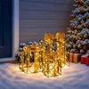 vidaXL Osvětlená vánoční dárková krabička, 3 kusy, 150 LED Náhled obrázku produktu 3
