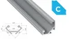 LED Aluminium Profil Leiste Silber | Typ C Neigungswinkel Produktbild-Vorschau 2