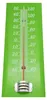 A close-up view of a green thermometer with markings and a red liquid column. Produktbild-Vorschau