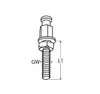 Minax Schraube mit metrischen Gewinde M4x8mm / Messing, Produktbild-Vorschau 2