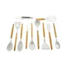 set de 12 ustensiles de cuisine en silicone avec manche en Voir les images du produit 2