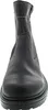 A front view of a black leather boot. Voir les images du produit
