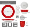 18dílná snídaňová sada Variant červený porcelán 6 osob Náhled obrázku produktu 6