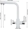 3 Wege Wasserhahn Küchenarmatur 360° Küche Weiß     Armatur Produktbild-Vorschau 2