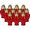 11er Set Grabkerzen Herzform aus Glas Rot 18 cm 22 h Produktbild-Vorschau 1
