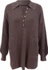 ASKSA Damen Strickkleid Revers Knoepfen Einfarbig Geripptes Produktbild-Vorschau 5