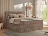 MKS MEBLE Boxspringbett 200x200 Braun Cord, Boxspringbett Produktbild-Vorschau 1